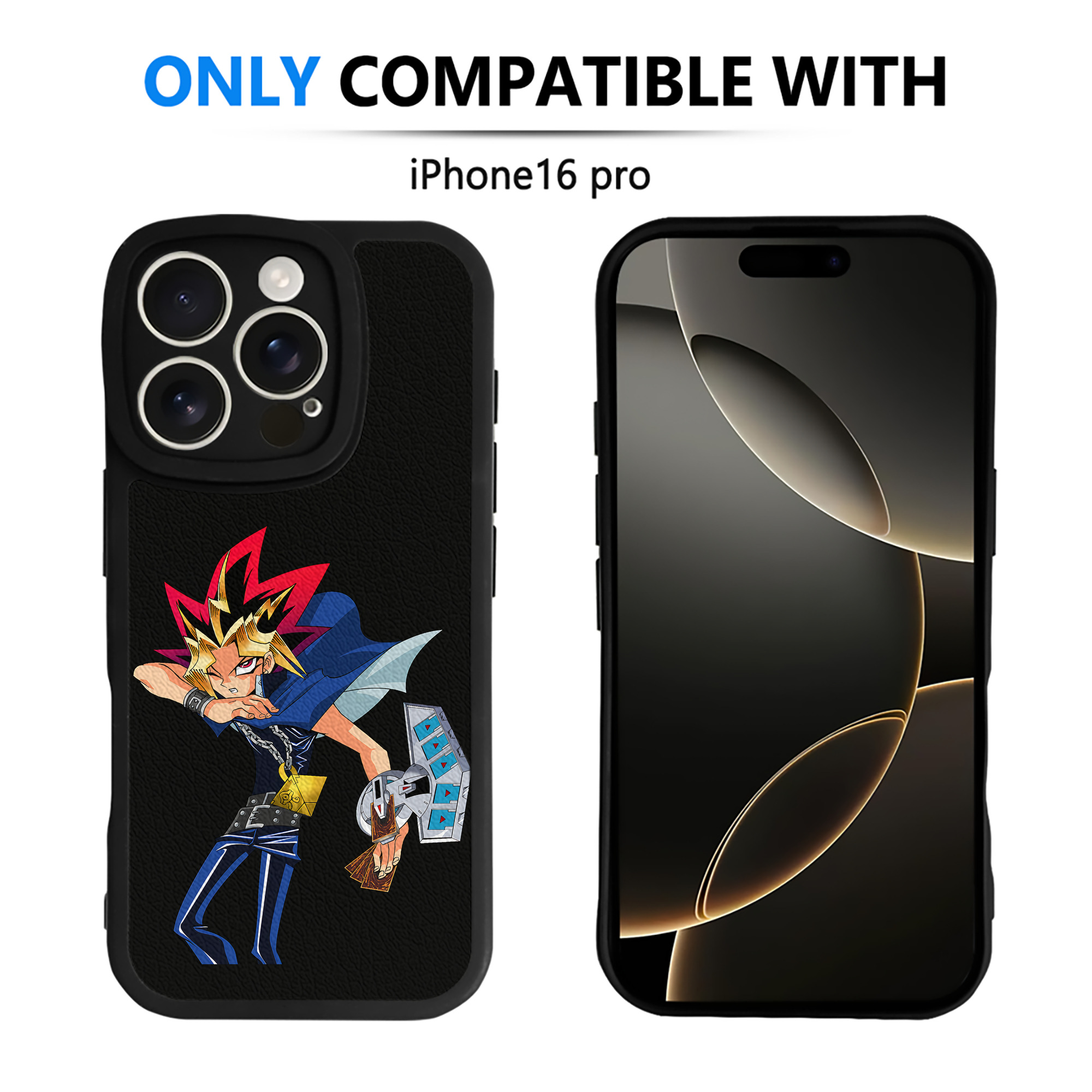 遊☆戯☆王 Yu-Gi-Oh! 【iPhone 16シリーズ対応】シリコンスマホケース（レザー調） 材質：シリコン